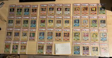 Team rocket 1st psa 9, gym heroes en challenge 1s psa 8 holo