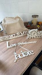 Riviera maison sign wit brocante, Ophalen, Gebruikt, Hout