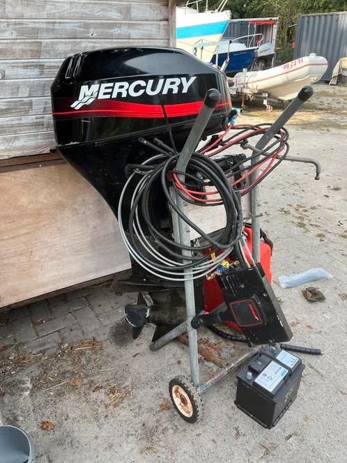 Mercury 25 pk 4 takt langstaart bj. 2000., Watersport en Boten, Buiten- en Binnenboordmotoren, Gebruikt, Benzine, Buitenboordmotor