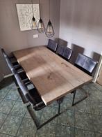 Eettafel + 6 Stoelen, 50 tot 100 cm, 150 tot 200 cm, Gebruikt, Rechthoekig