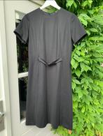 Vintage handgemaakte zwarte jurk met ceintuurtje, maat 38, Maat 38/40 (M), Zwart, Ophalen of Verzenden, Zo goed als nieuw