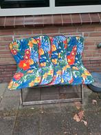 6 st vintage kussentjes (zitting+rug) voor tuinstoeltjes, Ophalen, Zo goed als nieuw
