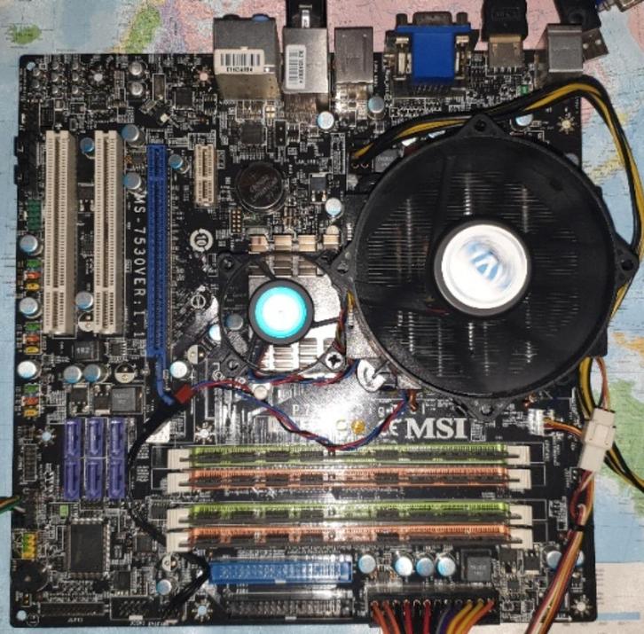 MSI P7NGM-Digital, Intel Core 2 Quad Q9550, 8GB, Computers en Software, Moederborden, Gebruikt, Overige typen, DDR2, Ophalen