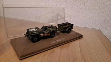 Jeep Willys MB, edition Atlas coll. in displaybox. Militaria beschikbaar voor biedingen