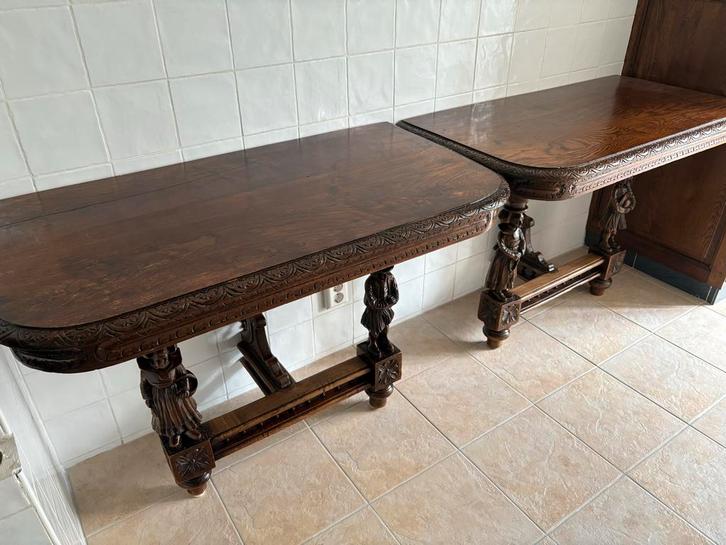 Antieke Houten Wandtafel, Antiek en Kunst, Antiek | Meubels | Tafels, Ophalen of Verzenden