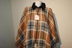 Desigual Nieuwe poncho cape rits kraagje ruiten print One si, Kleding | Dames, Overige kleuren, Verzenden, Maat 42/44 (L), Nieuw