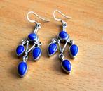 925 Zilveren oorbellen met Lapis Lazuli, Sieraden, Tassen en Uiterlijk, Antieke sieraden, Ophalen, Zilver, Oorbellen, Met edelsteen
