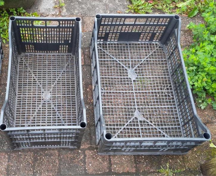 Kwekerij/Fruitkratten zwart in twee maten € 1,-/1,50 p.s., Tuin en Terras, Kweekspullen, Gebruikt, Kweekbak, Ophalen