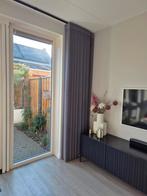 linnenlook vitrage grijs, Huis en Inrichting, Stoffering | Gordijnen en Lamellen, Ophalen, 200 cm of meer, Zo goed als nieuw, 200 cm of meer