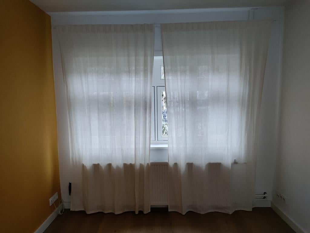 Witte gordijnrails - 284 cm, 200 cm of meer, Wit, Ophalen of Verzenden, Zo goed als nieuw