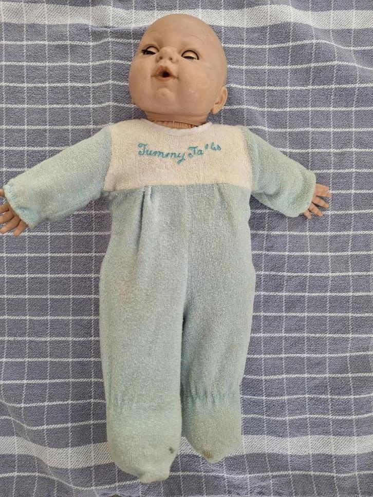 Pop 35 cm met bewegende ogen, Verzamelen, Poppen, Gebruikt, Pop, Ophalen