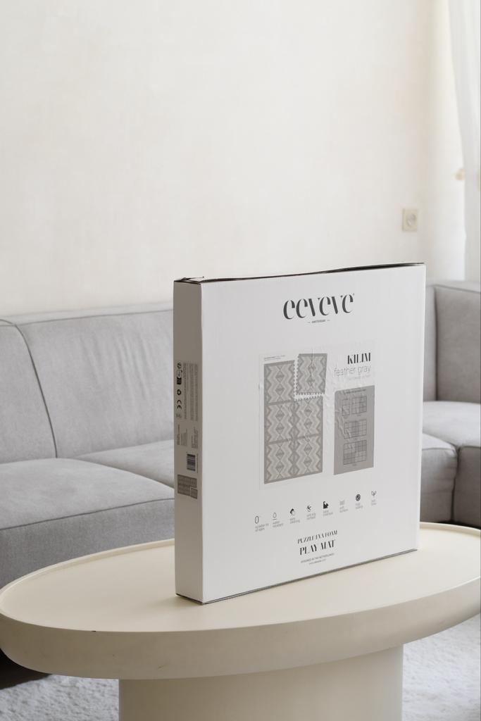 Eeveve Kilim Speelmat - Feather Gray - 180x360, Kinderen en Baby's, Speelgoed | Speelkleden, Nieuw, Ophalen of Verzenden