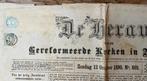 Zeer oude krant "DE HERAUT" met postzegels  12 oktober 1890, Boeken, Tijdschriften en Kranten, Gelezen, Krant, Verzenden