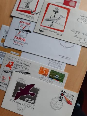 Dag van de Aerofilatelie, 11 enveloppen diverse jaren, € 4,=