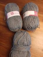 3 bollen wol grijs, Hobby en Vrije tijd, Breien en Haken, Ophalen, Nieuw, Breien of Haken, Wol of Garen