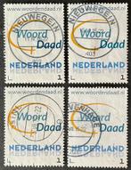 Woord en Daad -2, Postzegels en Munten, Ophalen of Verzenden, Na 1940, Gestempeld
