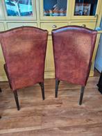 Eetkamerstoelen schapenleer, Ophalen, Gebruikt, Bruin, Vijf, Zes of meer stoelen