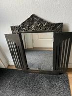 Leuke houten spiegel met deurtjes, Minder dan 50 cm, Ophalen of Verzenden, Zo goed als nieuw, Minder dan 100 cm