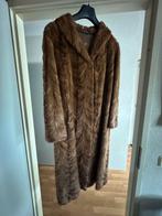 Vintage Nerts bontjas incl. Muts  Lengte is 118 cm, Ophalen of Verzenden, Gedragen, Maat 42/44 (L), Bruin