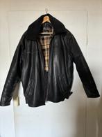 Lederen jas, Ophalen, Maat 52/54 (L), Zwart, Gedragen