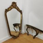 Vintage Barok Brocante Rococo spiegel schouwspiegel planchet, Minder dan 100 cm, Minder dan 50 cm, Gebruikt, Rechthoekig