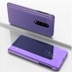 Clear View Mirror Stand Cover Set voor OnePlus 6T /7 _ Paars, Verzenden, Nieuw, Hoesje of Tasje