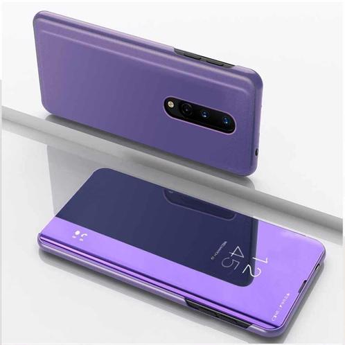 Clear View Mirror Stand Cover Set voor OnePlus 6T /7 _ Paars, Telecommunicatie, Mobiele telefoons | Hoesjes en Frontjes | Overige merken