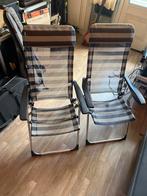 2 Inklapbare Campingstoelen, Ophalen of Verzenden, Gebruikt, Metaal, Inklapbaar