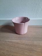 Vintage bloempot roze, Rond, Ophalen of Verzenden, Zo goed als nieuw, Minder dan 25 cm