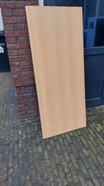 Licht eiken bureau met verstelbare poten, Ophalen, In hoogte verstelbaar, Gebruikt, Bureau