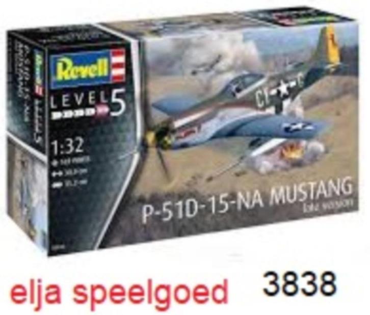Revell 1:32 P-51D-15NA MUSTANG 3838 modelbouw vliegtuig, Hobby en Vrije tijd, Modelbouw | Vliegtuigen en Helikopters, Nieuw, Vliegtuig