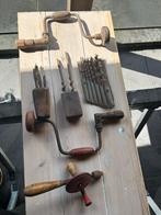 Antieke Handboormachines en Boren Set, Antiek en Kunst, Antiek | Gereedschap en Instrumenten, Ophalen of Verzenden