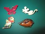 4x vintage retro broche muis kuiken Deens teak design strass, Sieraden, Tassen en Uiterlijk, Antieke sieraden, Ophalen of Verzenden