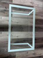 Salontafel glas/wit, 50 tot 100 cm, Minder dan 50 cm, Glas, Gebruikt