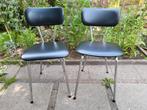 2 zwarte vintage stoeltjes, Huis en Inrichting, Stoelen, Ophalen, Gebruikt, Zwart, Twee