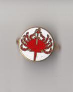 KWF Kankerbestrijding emaille broche, Verzamelen, Speldjes, Pins en Buttons, Gebruikt, Niet vindbaar, Niet vindbaar, Speldje of Pin