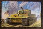 Tiger 1 Panzerkampfwagen Tank Metalen Wandbord Poster wo2, Verzenden, Landmacht, Amerika, Overige typen