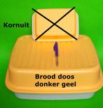 Tupperware Broodbox / Brood doos / Bakkers doos. Donkergeel., Gebruikt, Wit, Ophalen of Verzenden
