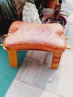 Vintage boho stijl leren kamelen zadel groot model, Ophalen of Verzenden