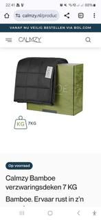 Calmzy bamboe verzwaringsdeken 7kg, Ophalen, Eenpersoons, Grijs, Deken of Dekbed