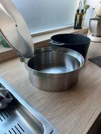 Combekk o bain marie pan gietijzer, Huis en Inrichting, Keuken | Potten en Pannen, Ophalen of Verzenden, Nieuw, Gietijzer, Kookpan of Snelkookpan