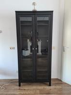 Ikea vitrine kast zwart met lamp, Ophalen, Gebruikt, 50 tot 100 cm, 150 tot 200 cm