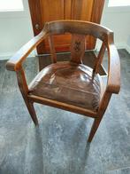 Oude houten bureaustoel, vintage!, Antiek en Kunst, Antiek | Meubels | Stoelen en Banken, Ophalen