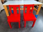 Kindertafel Ikea met 2 stoeltjes, Gebruikt, Ophalen