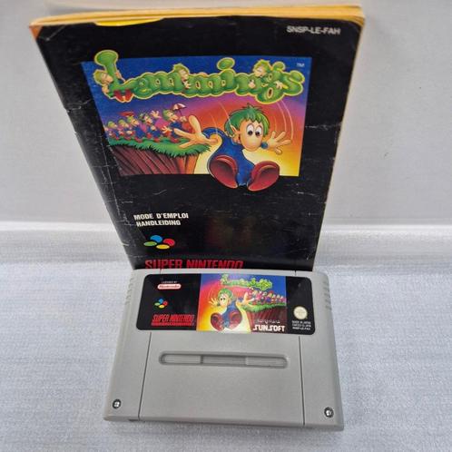 Lemmings met handleiding voor de SNES, Spelcomputers en Games, Games | Nintendo Super NES, Gebruikt, Platform, 1 speler, Vanaf 3 jaar