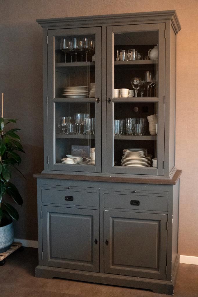 Prachtige Lakewood Vitrinekast - Buffetkast, Huis en Inrichting, Kasten | Buffetkasten, Gebruikt, 200 cm of meer, 100 tot 150 cm