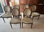6 Eetkamerstoelen Velours, Huis en Inrichting, Stoelen, Ophalen, Gebruikt, Overige kleuren, Vijf, Zes of meer stoelen