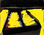 Boxspring met opbergruimte, Ophalen, Gebruikt, Zwart, Tweepersoons