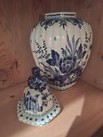 Delfts Blauw Vaas met deksel, Antiek en Kunst, Ophalen of Verzenden