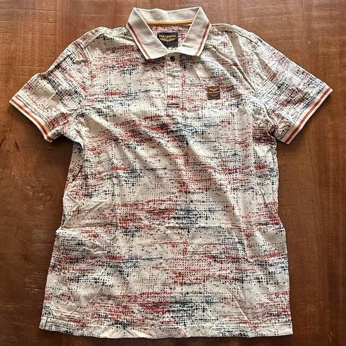 PME Legend Poloshirt – All Over Print Ecru – Maat L, Kleding | Heren, Polo's, Zo goed als nieuw, Ophalen of Verzenden